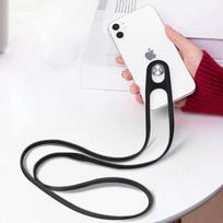 Elastinga silikoninė telefono virvelė su apsauga nuo pametimo: Sportinis rankinės per petį grandinėlė universalaus naudojimo Gray with one buckle