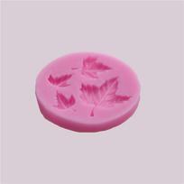 Klevo lapo silikoninis fondanto torto formelė keksiukams, šokoladui dekoruoti, kepimo įrankis, formos pink