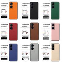 Honor Play 50 Cowhide Litchi Pattern Leather Case - Protective Cover for Play 50Plus Play 50 Plus brown