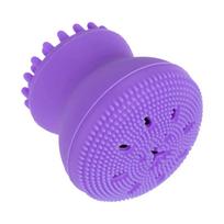 Fashion Exfoliating Face Cleansing Brush Silicone Jellyfish Manual Facial Cleansing Brushes Face Massage Skin Care Tools purple