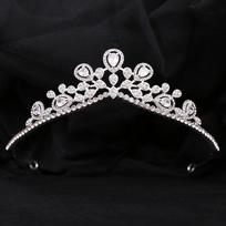Korėjietiško stiliaus paprasta saldi nuotakos vestuvinė cirkonio karūna vestuvinė tiara princesei black