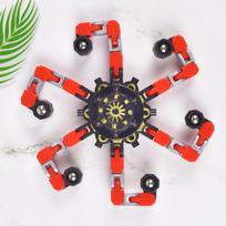 Fingertip Finger Gyro Toy Luminous Gyro Chain Rotating Variety Puzzle Diy Toys violetinė