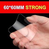 10 vnt. stiprios dvipusės juostos, skaidrios vandeniui atsparios sienos lipdukai su fiksuotu pleistru Vonios kambario dekoravimui Nano stebuklingos juostos 60 * 60 mm 60x60mm black