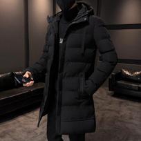 Vyriški viršutiniai drabužiai Žieminiai paltai Vyriškos striukės Žieminės Storesnės Šiltos Parkos Naujos Slim Fit Striukės Dydis Vyrai Su gobtuvu Kasdieniai Ilgi Pūkiniai Paltai 4XL juoda
