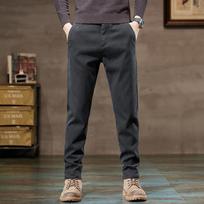 Spring And Autumn New Tencel Casual Pants For Men, Straight Tube Slim Fit Elastic Work Pants, Autumn And Winter Collection 28 juoda