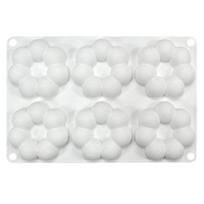 6 Cavity Baking Mold Non-stick Food Grade Silicone 3D Flower Design Donut Making Mold Dessert Tool Kitchen Gadget balta