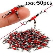 10/20/50Pcs Fishing Swivels Connector Fishing Swivels Tackle Fishing Rolling Swivels Fishing Triple Swivels Fishing Accessories 20pcs