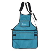 PENGGONG Oxford Fabric Waterproof Bib Kitchen Apron with Pockets Adjustable Neck Strap Unisex BBQ mėlyna