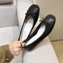 fashion Summer Autumn Square Toe Ballet Shoes Elegant Bow Knot Flat Soft Sole Mary Jane Casaul Silver Slip on Shallow  sneakers women 35 juoda