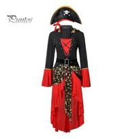 Helovyno Cosplay suknelė Piratų karalienės šokių vakarėlio scenos kostiumas, varpelio rankovės, netaisyklingos apvadas, suvarstomas suvarstomas dirželis, juosmens vikingų suknelė XL juoda balta spalva