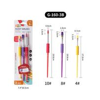 Children's Colorful Beginner Watercolor Acrylic Art Painting Watercolor Brush Oil Painting Pen Set 4-color Nylon Pen Head Brush white