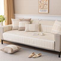 Chenille Sofa Cushion, Light Luxury Style, Universal for All Seasons, New Sofa Cover, Cloth Towel, Non-slip Seat Cushion 70*70cm gray