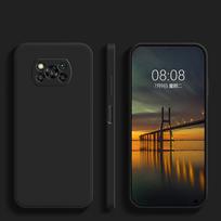 Poco X3 Pro Pocox3 Dėklas Kvadratinis Skystas Silikonas Minkštas Kameros Apsaugos Dangtelis Xiaomi Poco X3 X 3 Pro Pocox3 Pro Poco F3 PocoF3 For Poco x3 juoda