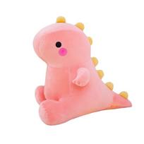 Mielos dinozaurų pliušinės žaislai Super minkšti animacinių filmukų kimšti gyvūnai Dino lėlės Vaikams Kūdikio apkabinimo lėlė Miego pagalvė Namų dekoras 25CM rožinė