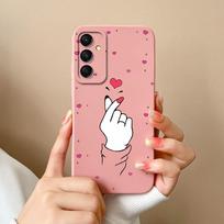 Love Heart Pattern Bumper For Samsung Galaxy M35 C55 A06 M55 S24 FE A16 Phone Case Cover Soft Silicone Super Shockproof High Quality Matte For Samsung Samsung M55 5G beige