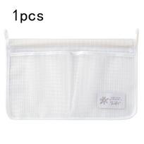 1 vnt. Šaldytuvo laikymo tinklelis, nešiojamas, prieskoniams, maistui, užkandžiams, tinklinis maišelis, dvigubo skyriaus pakabinamas maišelis, virtuvės reikmenys 1pcs balta