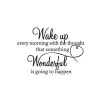 WAKE UP EVERY MORNING DREAM Quote Wall Stickers Art Room Removable Decals DIY 40X29CM juoda