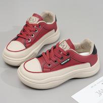 Autumn New Little White Shoes Women's Ins Tide Student Sports Board Shoes Thick Sole Heightening Casual Shoes Breathable 35