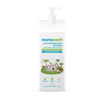 Mamaearth Coco minkštas kūno losjonas su kokosų pienu ir ciberžole, kūdikiams, skirtas 24 valandų drėkinimui - 400 ml white