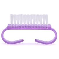 1vnt plastikinis nagų dailė mažas manikiūro pedikiūro šepetėliai pirštų nagų priežiūros priemonė nuo dulkių violetinė