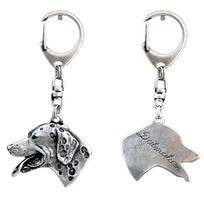 Dalmatian, Carriage Dog, Spotted Coach Dog - Silver-plated key ring with dog, handbag decoration, backpack pendant by Art-Dog brand sidabras