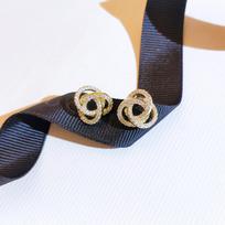 Anting-Anting Tindik Telinga Antik Kristal Kecil Tindik Trendi Anting-Anting Kancing Wanita Emas Asli 18K untuk Perhiasan Wanita Pesta YELLOW