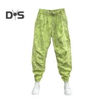 Vyriškos krovininės kelnės, sutraukiamos juosmens juosta „Baggy Jogger“ kelnės Laisvos „Harem“ kelnės su didelėmis kišenėmis, skirtos „Sports Street“ L žalia