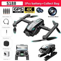Naujas S188 MAX dronas, profesionalus 8K HD dviguba kamera 5G GPS FPV bešepetėlis variklis kliūčių išvengimo dronas vieno klavišo grąžinimo keturkopteris 2 km žaislas 4K 1 Battery balta