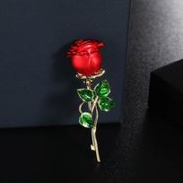 Raudonos Mėlynos Rožės Gėlės Segės Moterims Panelei Mada Prabangios Gėlės Smeigtukas Pavasario Vasaros Dizainas Dovana raudona