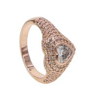 Lover Valentine 'S Gift Micro Pave Cz Rose Gold Heart Gold Multi Color Women Finger Ring Size 6 7 8 8