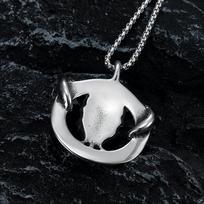Vintage Viking Nordic Goat Skull Valknut Pendant Necklace For Men Stainles Steel Rune Biker Unique Amulet Jewelry Gift Wholesale 50cm