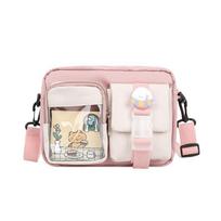 Japanse Style Kawaii Bag Girls Student Transparent Crossbody Bags white
