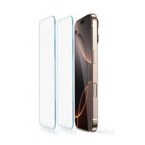 2 pakuočių ekrano apsauginė plėvelė iPhone 16 Pro, HD grūdintas stiklas, nedūžtantis ir itin patvarus, lengvai montuojamas