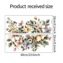 Dažytos gėlės žali lapai Miegamojo Svetainės durys Įklijuoti namų dekoravimo sienų lipdukai 23*60CM*2PCS/fun-f201