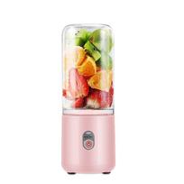 Portable Blender Bottle Fruit Juicer 500ML Personal Lemon Blender with 6 Blades BPA Free Kitchen Automatic Fresh Squeezer Travel rožinė