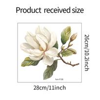 Fun-f136 Magnolia stiklo durys ir langai Namų kraštovaizdžio dekoravimas Dekoratyviniai langų lipdukai Elektrostatinė UV 26*28CM/fun-f136 uv