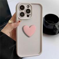 Skirtas Iphone X Xr 7 8 6 Plus SE Cute Love Heart silikoninis dėklas, skirtas iPhone 15 14 13 12 11 Pro Max Mini Women Matinis nugaros dangtelis 15pro for iphone 15 balta