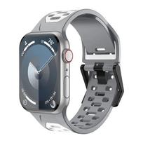 Klasikinis dirželis Apple Watch apyrankei 44mm 45mm 49mm 40mm 41mm 38mm 42mm Minkšto silikono sportinė apyrankė iwatch Serise 9 8 7 SE 6 5 9 Ultra 2 42mm gray