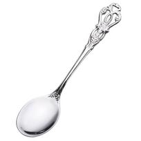 Relief Pattern Coffee Spoon Rust-resistant Stainless Steel School Canteen Dessert Fork for Restaurant 1 sidabras