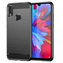 For Redmi Note 7 8 pro 7s note8t Silicon Carbon Fiber Soft Silicone Case for xiomi redmi note 7pro Shockproof Phone Cover Redmi Note 8 raudona
