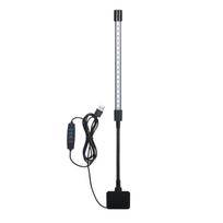 DC 5V 7W 18 LED akvariumo apšvietimas žuvies stiklainio spaustuko spaustuko vaizdo lemputė, maitinama USB maitinama, valdoma 3 apšvietimu juoda
