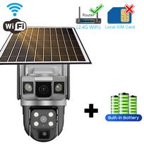 12MP lauko saulės energija varoma kamera WIFI IP CCTV vaizdo stebėjimo kameros 6K išmaniųjų namų apsaugos apsauga 360° monitorius PIR žmogaus aptikimas WiFi Cam