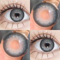 FUNSACHY 1Pair Gray Lenses Color Contact Lenses for Eyes Gray Pupils Colored Contact Lens Eye Contacts Yearly Women Men Makeup