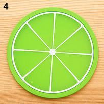 Coasters Creative Skid Insulation Silica Gel Cup Mat Green Orange