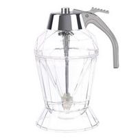 180ML Virtuvinis Medaus Dozatorius su Nerūdijančio Plieno Dangteliu, Nelašantis, Stiklinis, Deimanto Formos, Sandarus Sirupo Dozatorius, Alyvuogių Aliejaus Butelis, Padažas, Actas 1pc