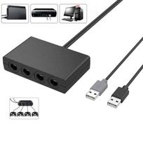 4 prievadų USB valdiklio adapteris Gamecube NGC skirtas Nintendo Switch - Wii U - PC 3 viename - Ahuhaok 104 juoda