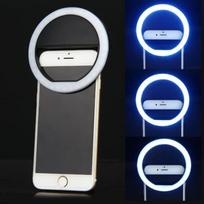 Portable LED Ring Light - Black - Ideal for selfies - Compact and lightweight