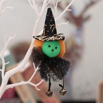 Halloween Ghost Witch Pumpkin  Black Cat Faceless Doll Pendant Party Atmosphere Decoration Props