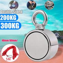 200KG dvipusis neodimio metalo magneto detektorius žvejybos rinkinys + 10M virvė