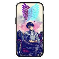 for iPhone 16 15 14 Xiaomi Redmi Note 13 12 11 Pro Max X 10 8 9 XR Samsung Galaxy S24 S23 OPPO Huawei Levi Eren Jaeger Attack on titan Logo Phone Case for Redmi 9C švelni smėlinė